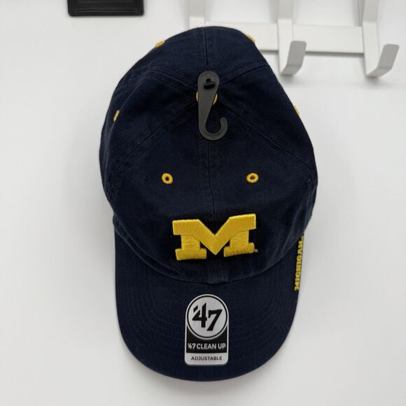 47 Michigan Wolverines UofM Maize & Blue Baseball Cap OSFM Mens Hat - Picture 1 of 9
